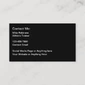 ランニング及び運動訓練コーチ 名刺 (裏面)