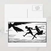 ランニング夫婦 ポストカード (正面/裏面)