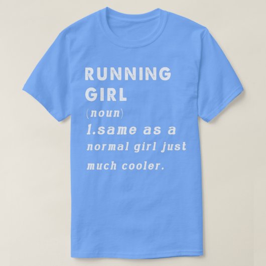 ランニング女の子の定義t tシャツ (デザイン正面)