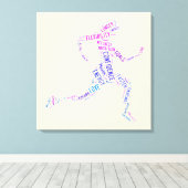 ランニング女 キャンバスプリント (インサイチュ (ウッドフロア))