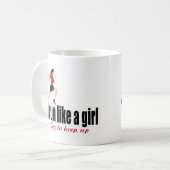 ランニング女 コーヒーマグカップ (正面左)