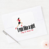 ランニング女 スクエアシール (封筒)