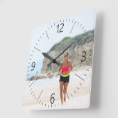 ランニング女 スクエア壁時計 (傾斜)