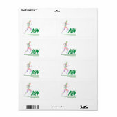 ランニング女 ラベル (フルシート)