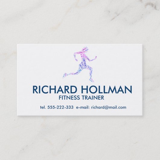 ランニング女 名刺 (正面)