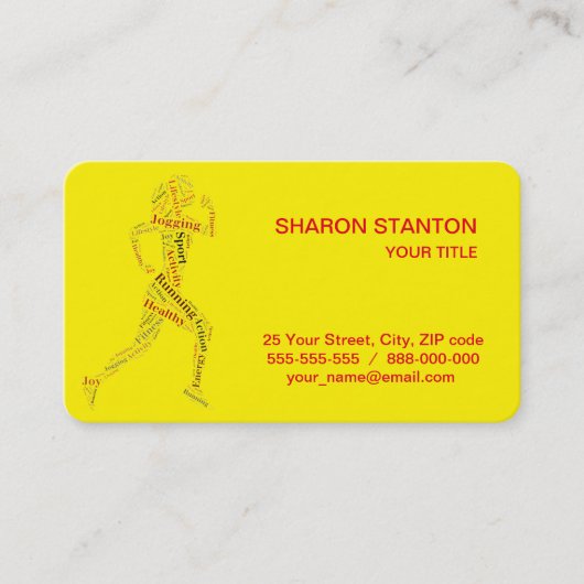 ランニング女 名刺 (正面)