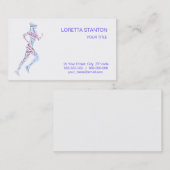 ランニング女 名刺 (正面/裏面)