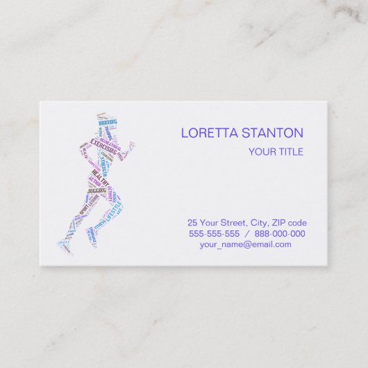 ランニング女 名刺 (正面)