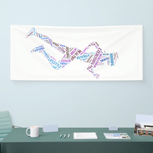 ランニング女 横断幕 (トレードショー)