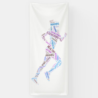 ランニング女 横断幕