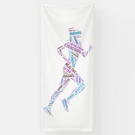 ランニング女 横断幕 (縦)