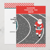 ランニング好きのための面白いクリスマスカード シーズンカード (正面/裏面)