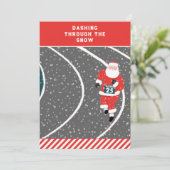 ランニング好きのための面白いクリスマスカード シーズンカード (スタンド正面)