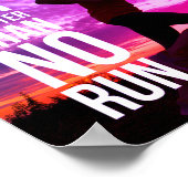 ランニング引用文白感動的タイポグラフィ女の子 ポスター (角)