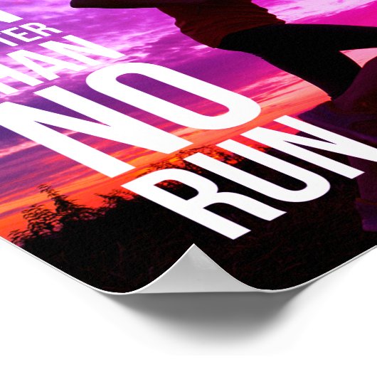 ランニング引用文白感動的タイポグラフィ女の子 ポスター (角)