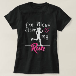 ランニング後に私って良い人 Funny Women's Tシャツ