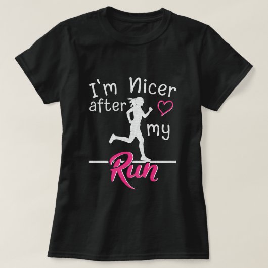 ランニング後に私って良い人 Funny Women's Tシャツ (デザイン正面)