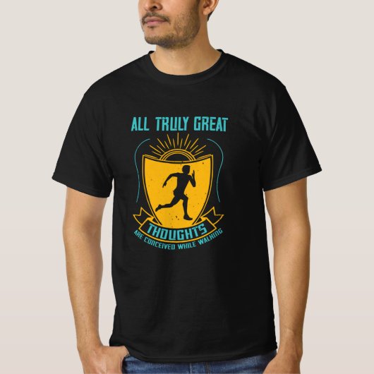 ランニング思想が素晴らし考えられる Tシャツ (正面)