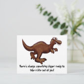 ランニング恐竜はがき ポストカード (スタンド正面)