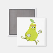 ランニング洋ナシ マグネット (正面/裏面)