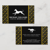 ランニング犬のロゴ |黄金のボーンパターン 名刺 (正面/裏面)