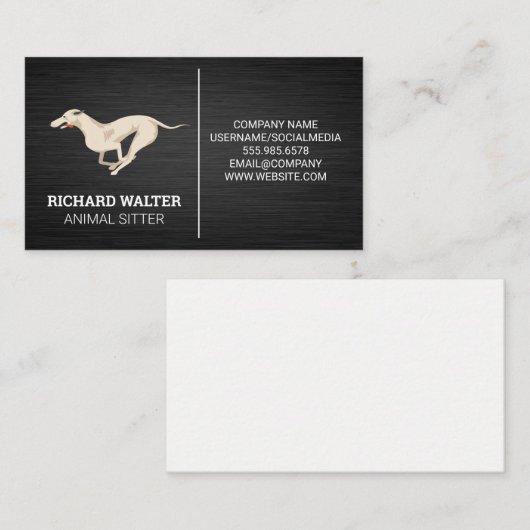 ランニング犬 |アニマルシッター名刺 名刺 (正面/裏面)