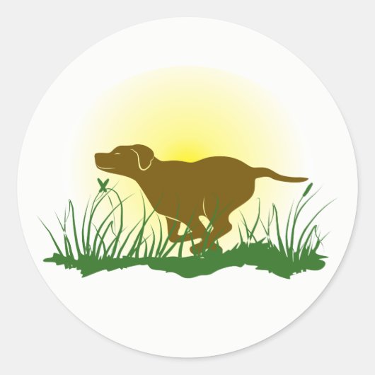ランニング犬 ラウンドシール (正面)