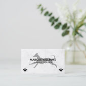 ランニング犬 |動物サービス 名刺 (スタンド正面)