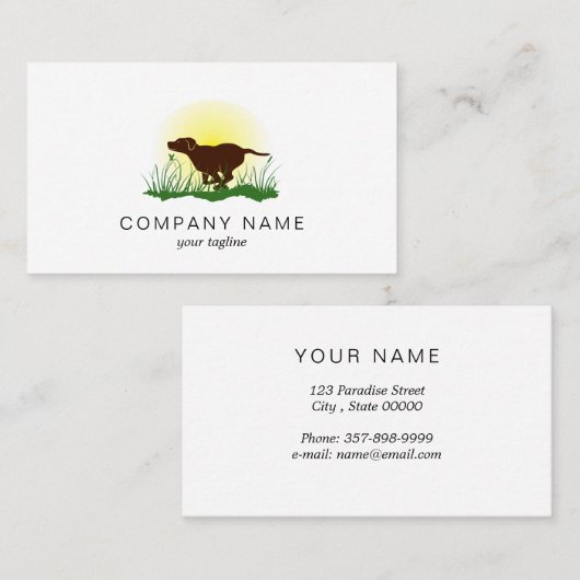 ランニング犬 名刺 (正面/裏面)