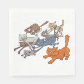 ランニング猫 スタンダードランチョンナプキン (正面)