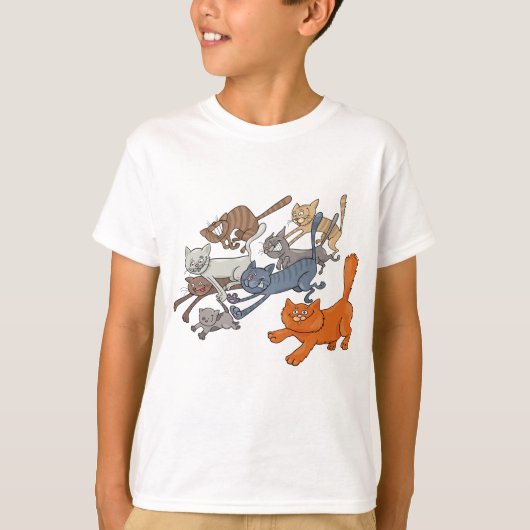 ランニング猫 Tシャツ (正面)