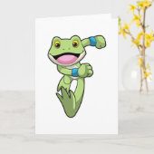 ランニング用汗止めバンドのカエル カード (黄色い花)