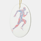 ランニング男 セラミックオーナメント (左)