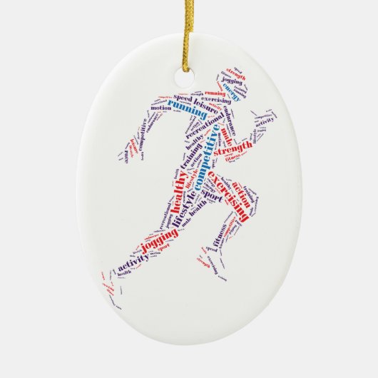 ランニング男 セラミックオーナメント (正面)