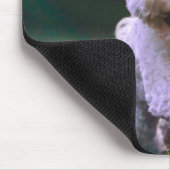 ランニング白プードルかわいい犬 マウスパッド (コーナー)