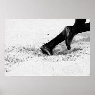 ランニング砂の上に ポスター
