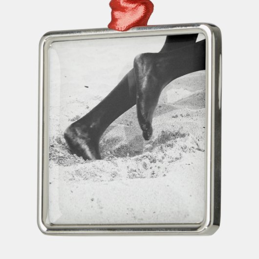 ランニング砂の上に メタルオーナメント (左)