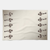 ランニング素朴のサッカー選手 キッチンタオル (横)