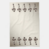 ランニング素朴のサッカー選手 キッチンタオル (縦)