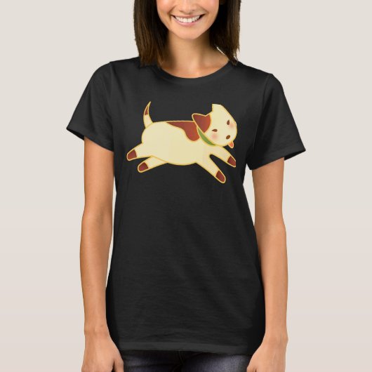 ランニング茶色の犬 Tシャツ (正面)