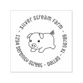 ランニング豚の住所2 セルフインキングスタンプ (デザイン)