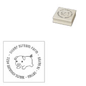 ランニング豚の住所4 ラバースタンプ (押印)