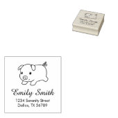 ランニング豚の住所 ラバースタンプ (押印)