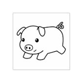 ランニング豚 ラバースタンプ (インプリント)