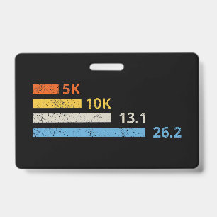 ランニング距離シリーズ - 5K 10K 13.1 26.2 マラソンランナー バッジ