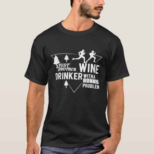 ランニング障害を持つただのワインマニア Tシャツ (正面)