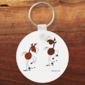 ランニング馬の漫画。 キーホルダー (正面)