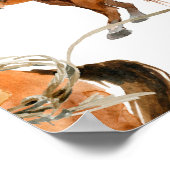 ランニング馬の継ぎ目のないパターン。アメリカのカウボーイ。 ポスター (角)