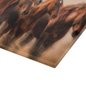 ランニング馬ぼやけと飛んでいる人 カッティングボード (角)