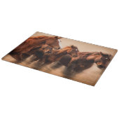 ランニング馬ぼやけと飛んでいる人 カッティングボード (角)